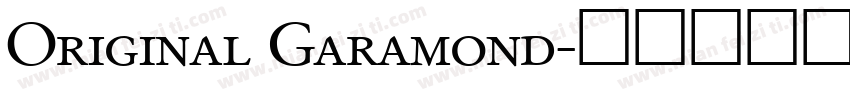 Original Garamond字体转换